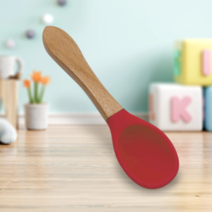 Bamboo feeding Spoon Red
