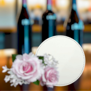 Coasters Leather look Round