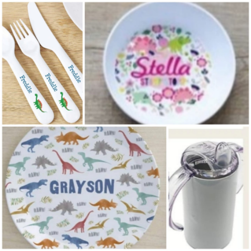 Combo Plate, Bowl, Sippy and Cutlery in Gift box