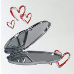 Compact Silver heart