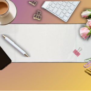 Deskpad with Black overlock finish