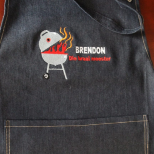 Embroidered Denim Apron