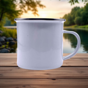 Enamel mug with sliver