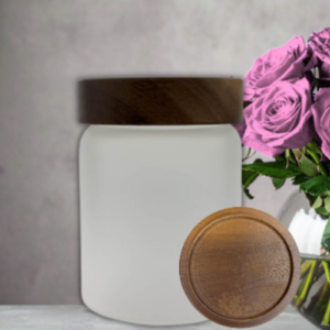 Frosted Glass Jar Large