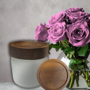 Frosted Glass Jar Medium