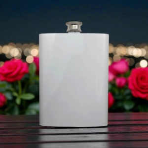 Hip flask with leather feel