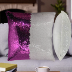 Sequin Pillowcase and Pillow Pink
