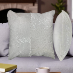 Sequin Pillowcase and Pillow White