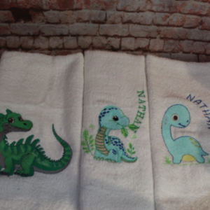 Embroidered burping nappies